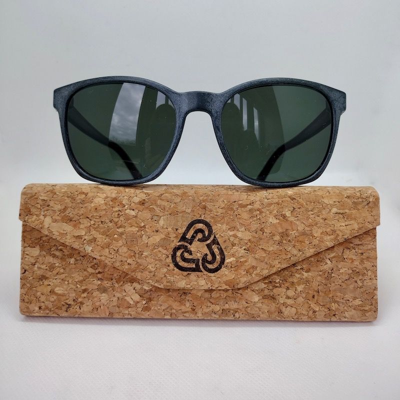 Sunglasses on top of case