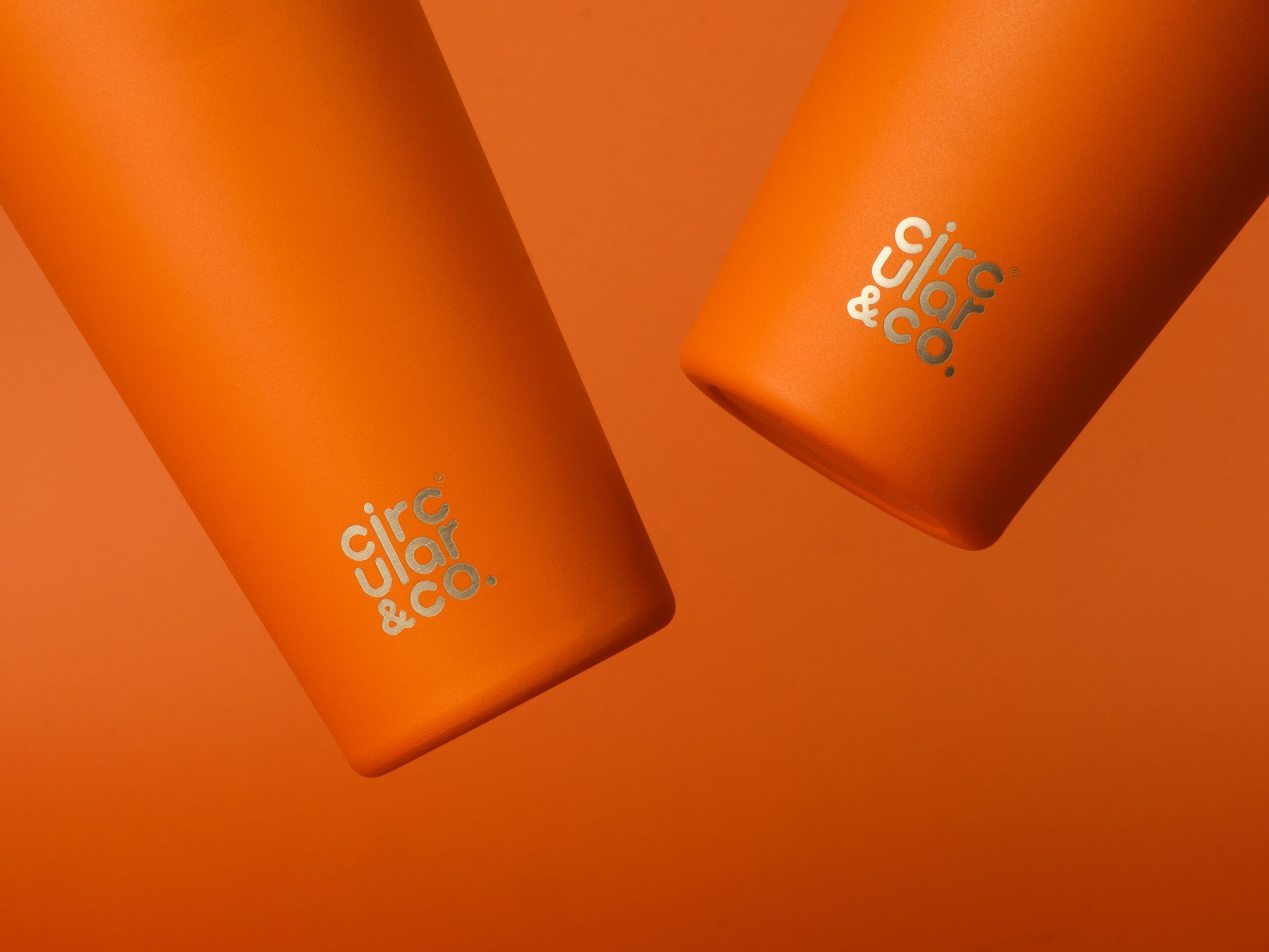 circular&co orange reusable travel cups 