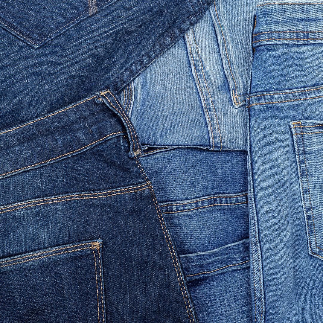 zoomed in demin jeans