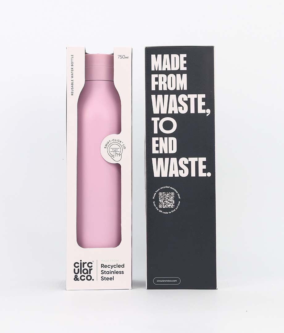 Circular and Co Stainless Steel Reusable Bottle Dusk Pink 750ml