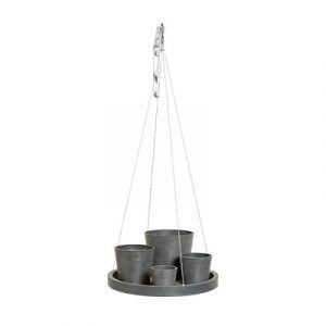 Hanging Saucer Grey ECOPOTS