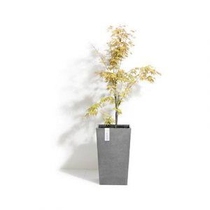 ECOPOTS Rotterdam MH tall square planter Grey