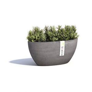 ECOPOTS Sofia oval flower pot Grey