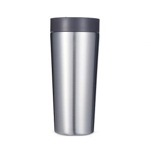 steel reusable cup with grey lid