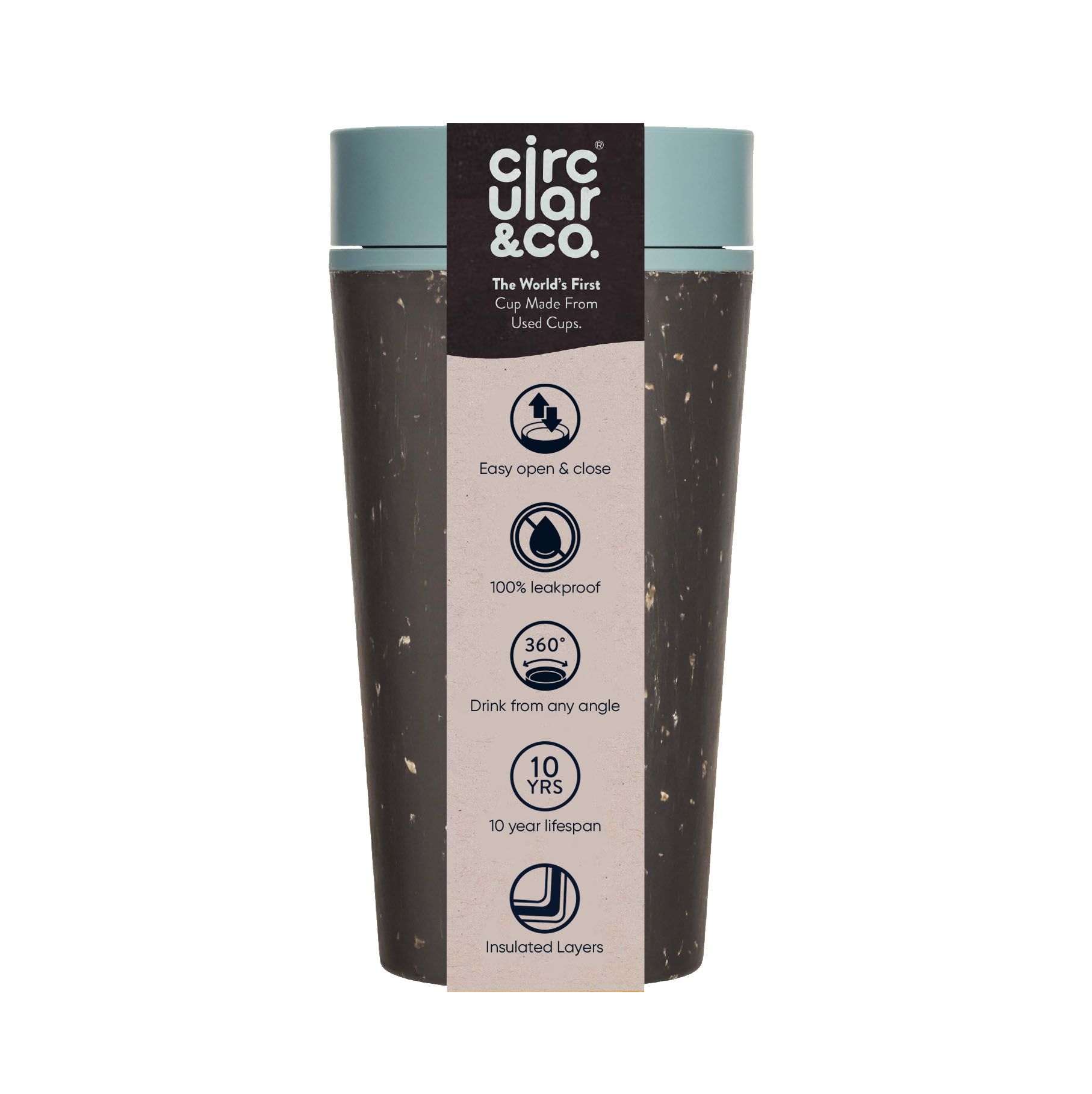 12oz Cosmic Black Travel Mug