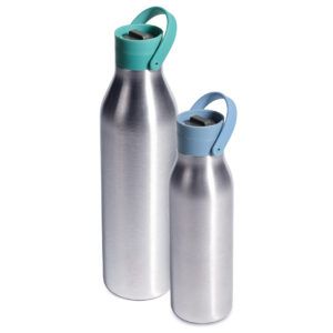 1l and 500ml reusable stainless steel water bottle bundle