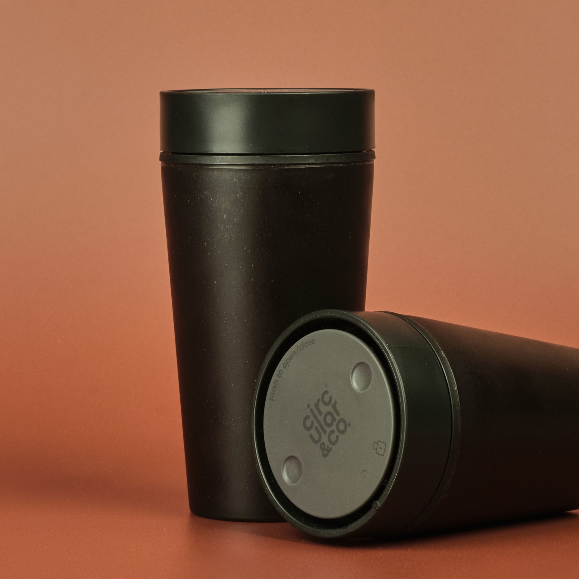 Circular&Co Reusable Coffee Cup Made From Recycled Coffee Waste Espresso Black