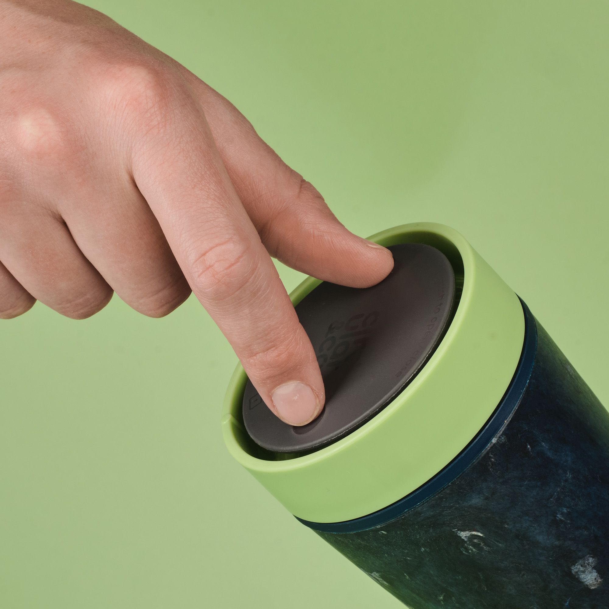 Circular&Co Reusable Coffee Cup Made From Fabric Waste Pistachio Green