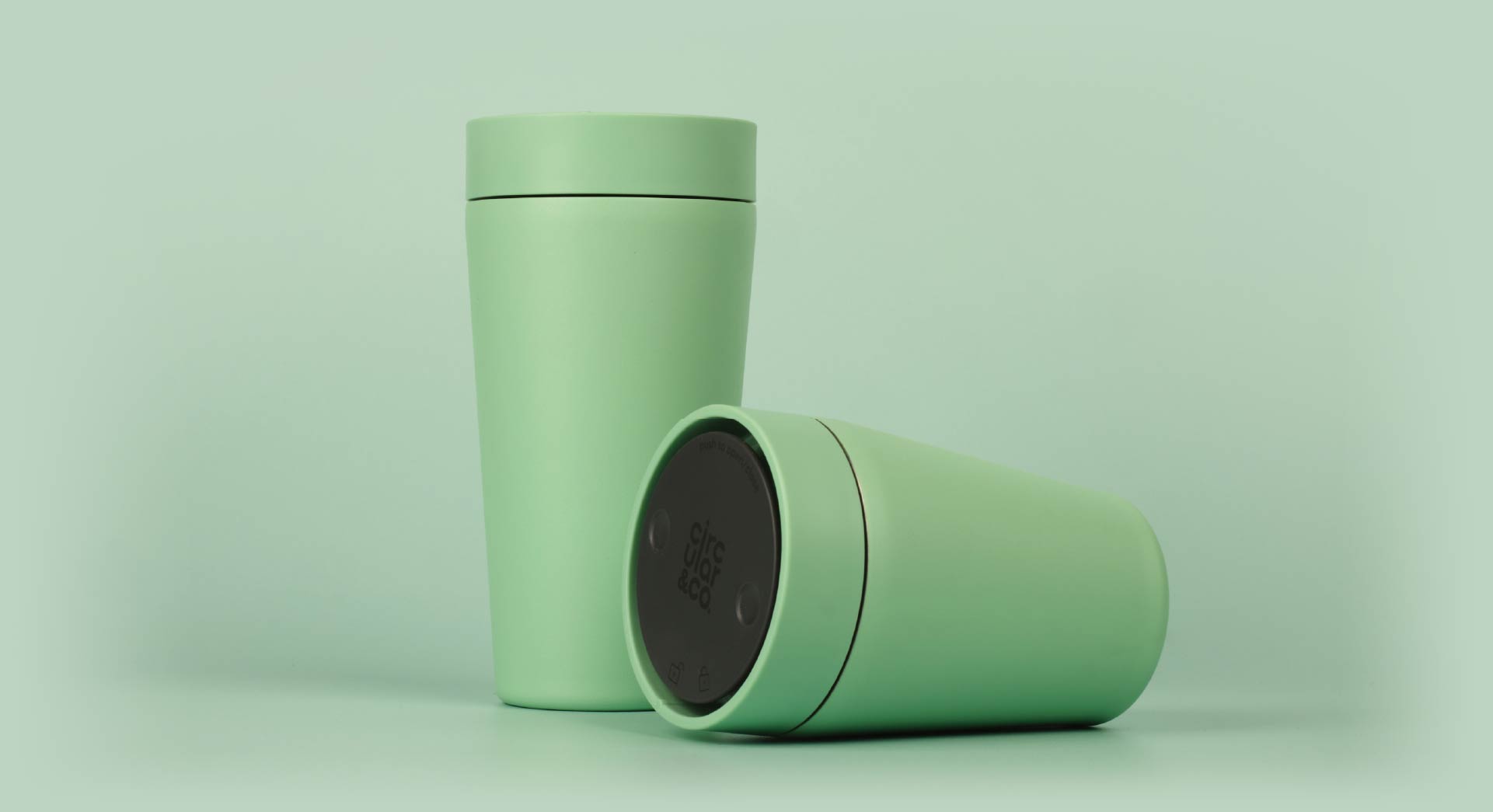 Stainless Steel 12oz Recycled Leakproof Travel Mug from Circular&Co in Green