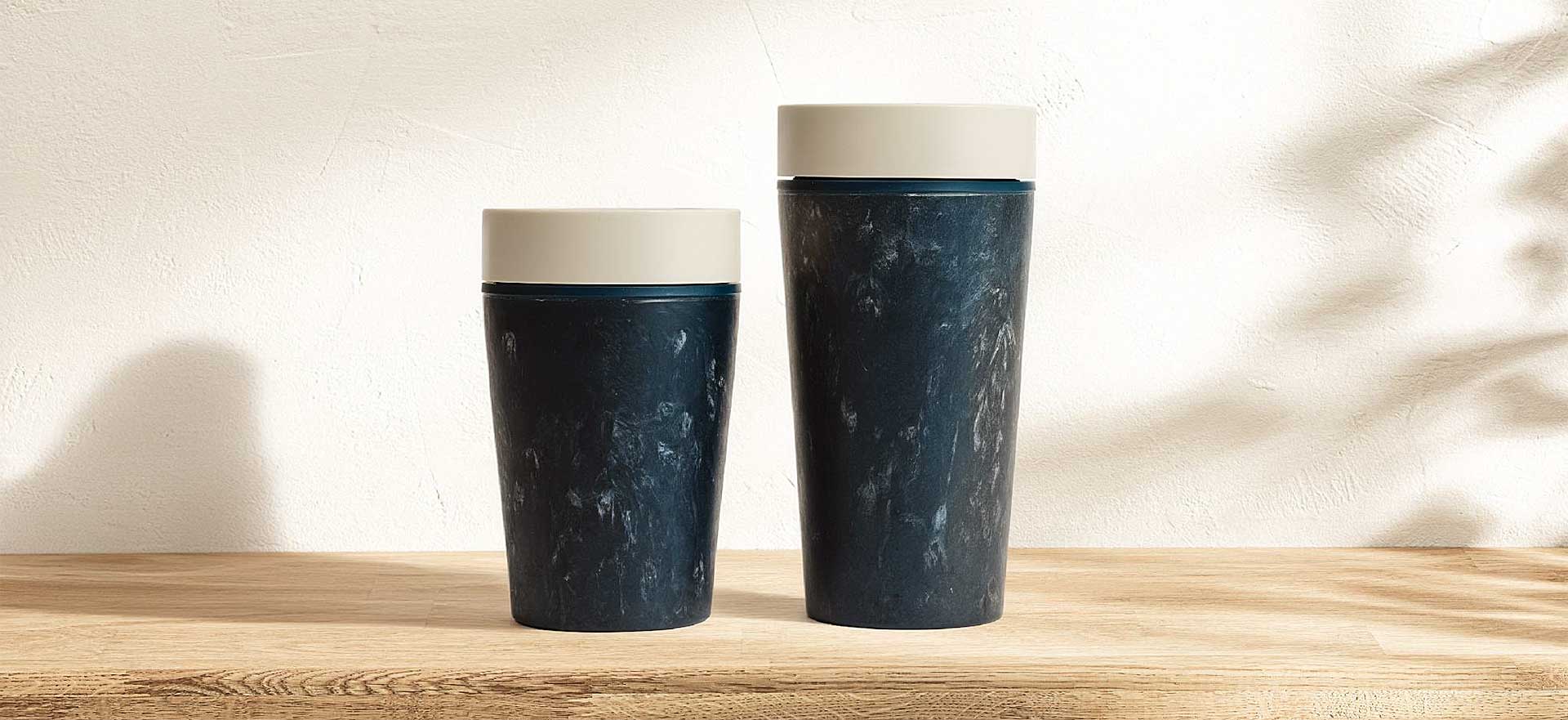 Circular resusable coffee cups