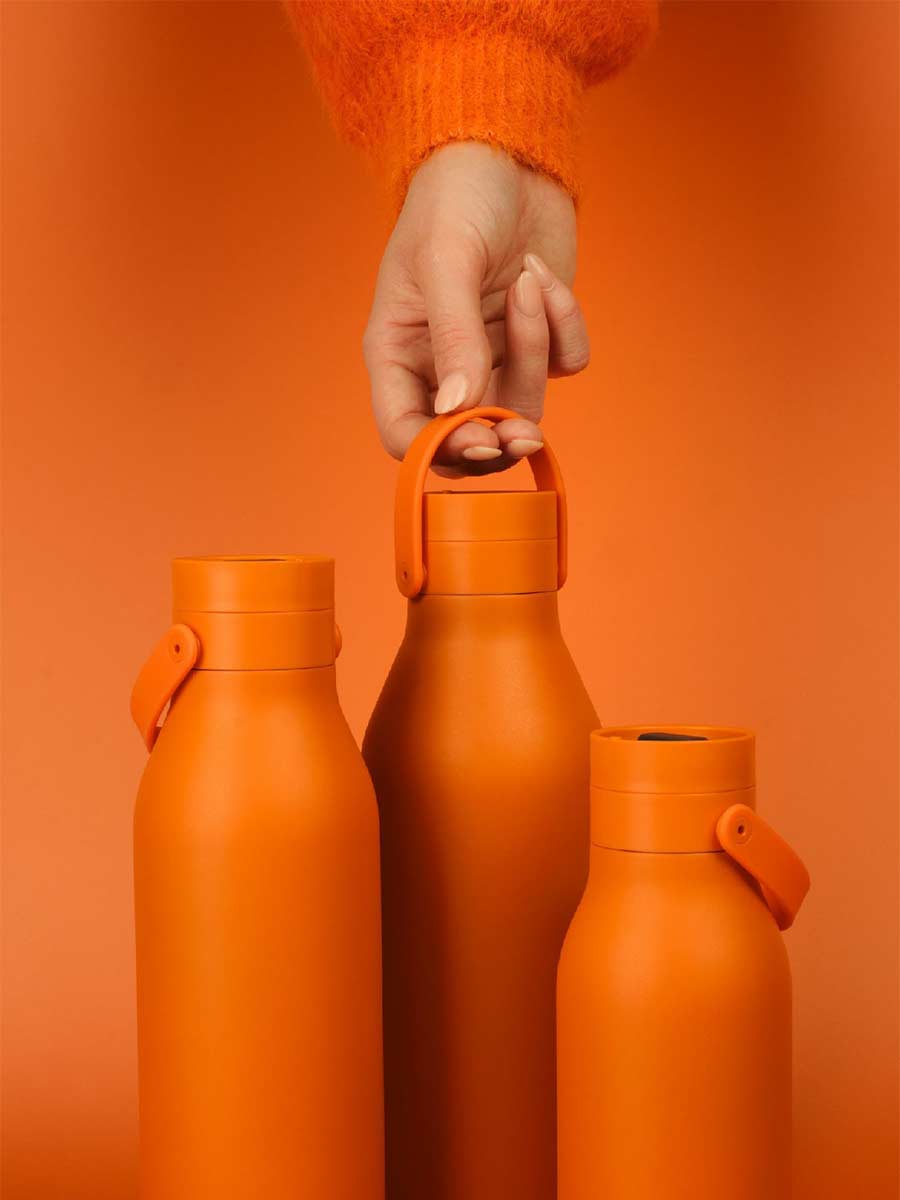 Circular&Co Reusable Water Bottle – Made From Recycled Stainless Steel - Sunrise Orange